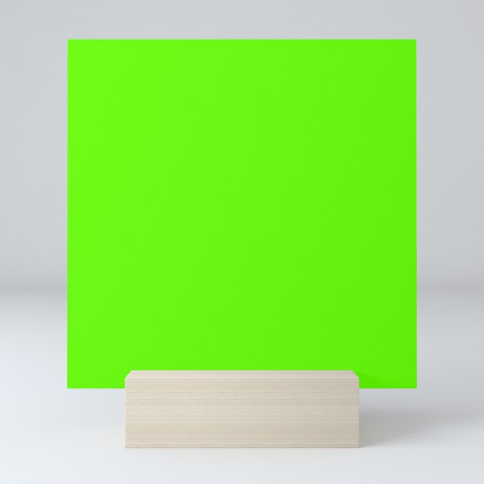 fluorescent neon green Mini Art Print