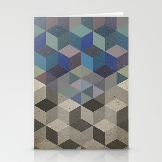 Dimension in blue Stationery Cards