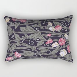 William Morris Sweet pea Pattern,decorative,Vintage,Floral,Leaves,Art Nouveau,Arts And Crafts,Nature,Botanical, Rectangular Pillow