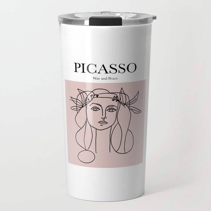 Picasso - War and Peace (Pink) Travel Mug