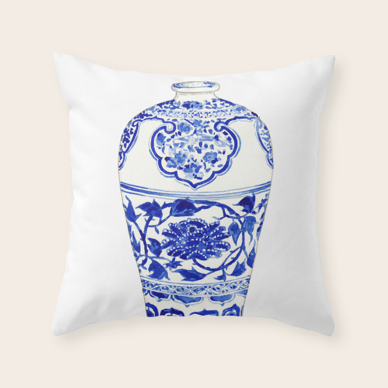 Blue And White China Ginger Jar 3 Throw Pillow By Laurarowstudio Society6