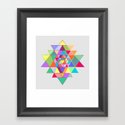 Sri Yantra triangles Gerahmter Kunstdruck