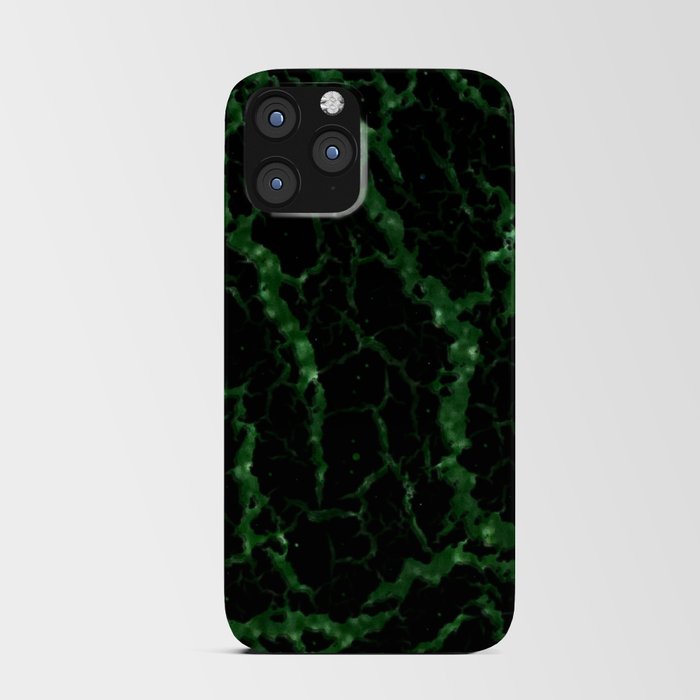 Cracked Space Lava - Glitter Green iPhone Card Case
