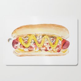 New York Style Hot Dog Cutting Board