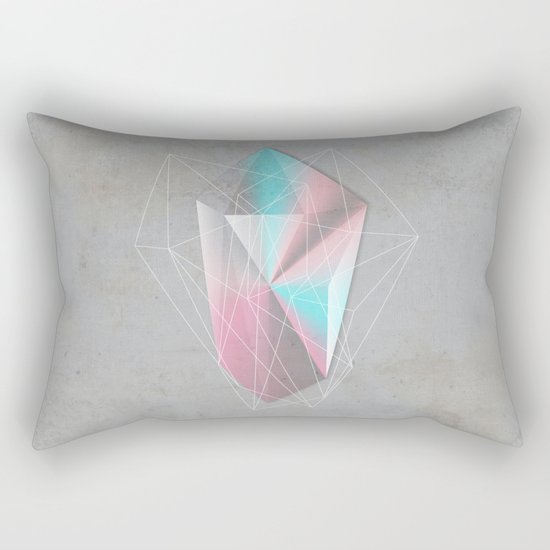 Iridescent Geometry Gem Rectangular Pillow