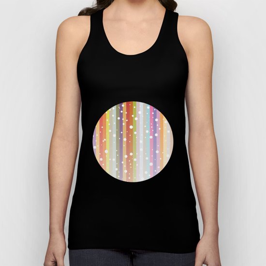 Snow falls on the rainbow Unisex Tank Top
