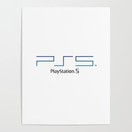 PS5 VINTAGE LOGO - High Quality Poster