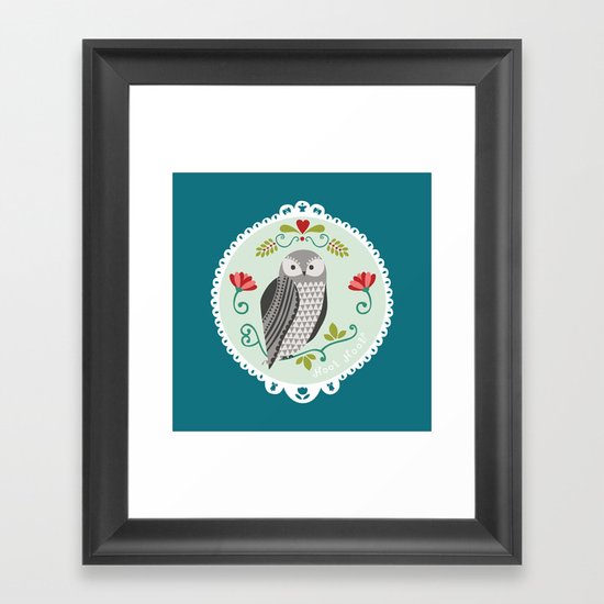 Piccola Damigella Gufo Framed Art Print