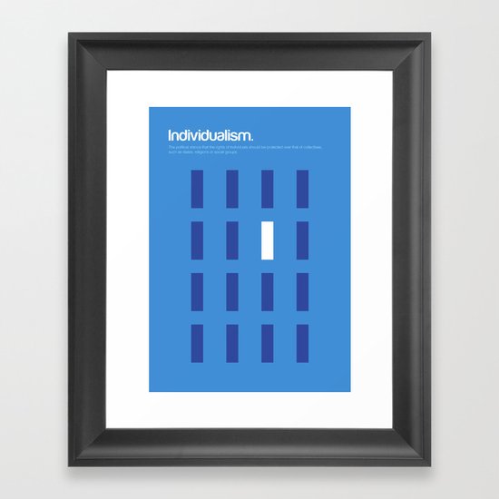 Individualism Framed Art Print