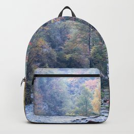 Autumn River Forest Woods  Backpack