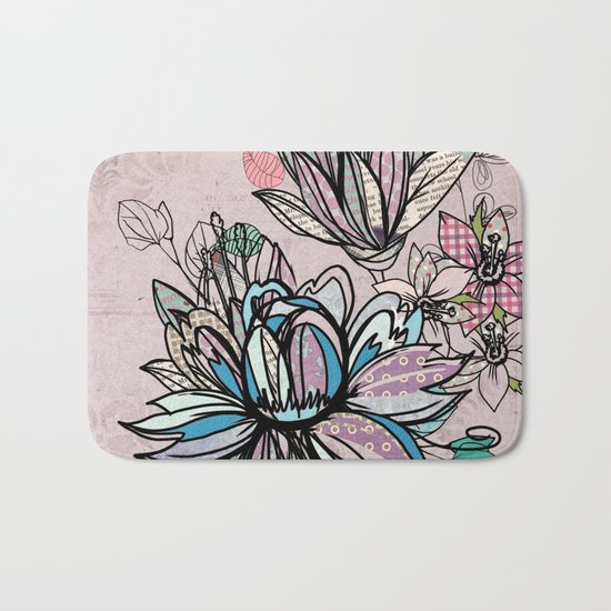 Paper Flowers #1 Bath Mat