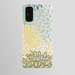 Modern Teal and Yellow Flower Android Case