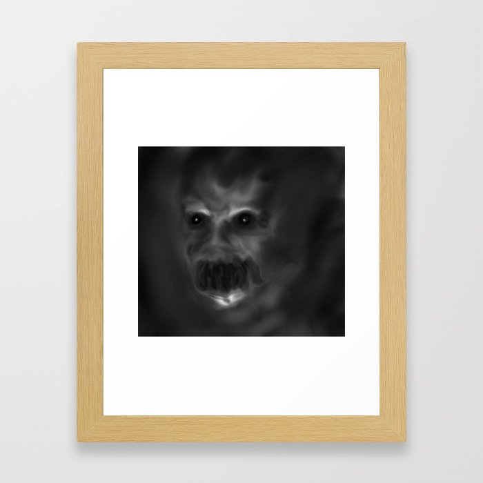 It sees you in the dark Framed Art Print