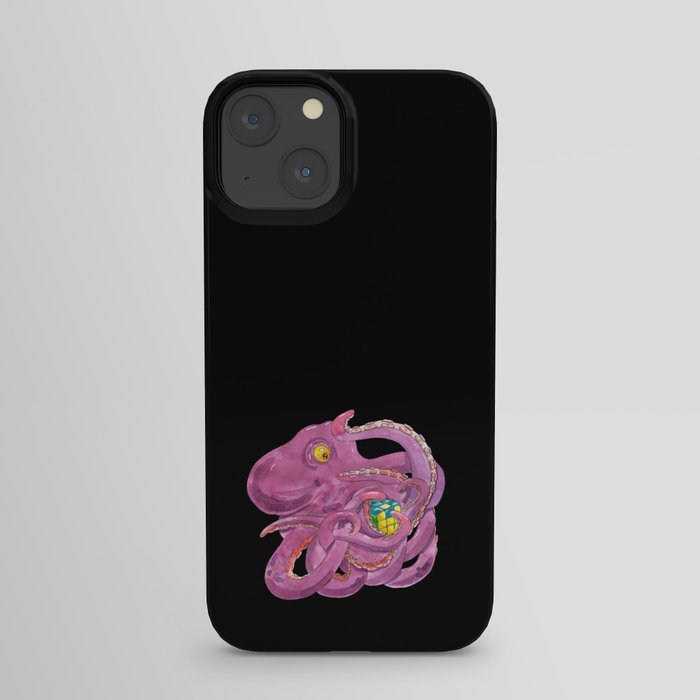 Octopus with Rubik's Cube iPhone Case
