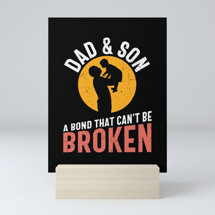 Dad & Son Bond That Can't Be Broken Mini Art Print