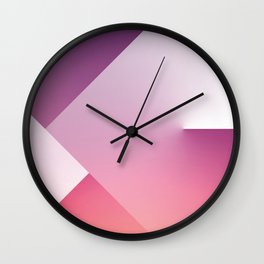 Sunset Wall Clock | Pattern, Digital, Graphic Design, Abstract 