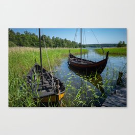 Birka Viking Boats Canvas Print
