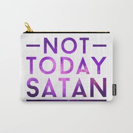 NOT TODAY SATAN Carry-All Pouch | Digital, Typography, Graphic Design, Movies & TV, Graphicdesign 