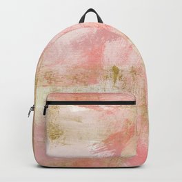 Rustic Gold and Pink Abstract Backpack