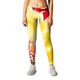Yellow Flower Leggings | Colorful, Blosom, Flower, Cheerful, Bright, Flowers, Summer, Fineart, Ginacollins, Plant 