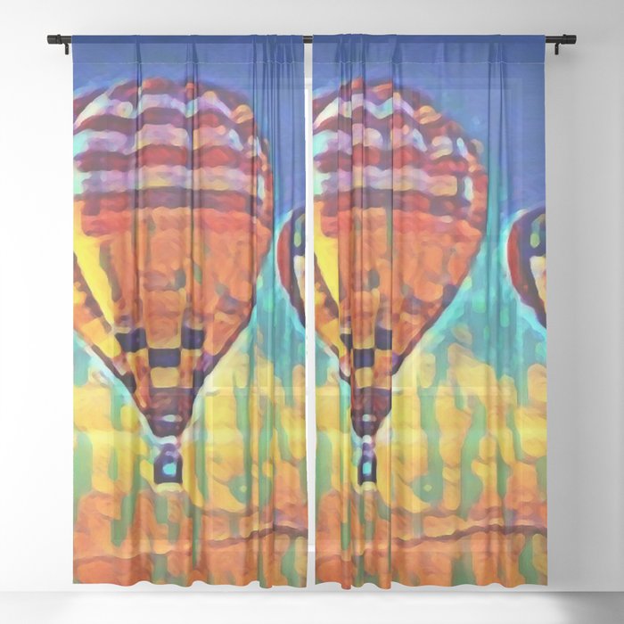 Hot Air Balloons 1 Sheer Curtain