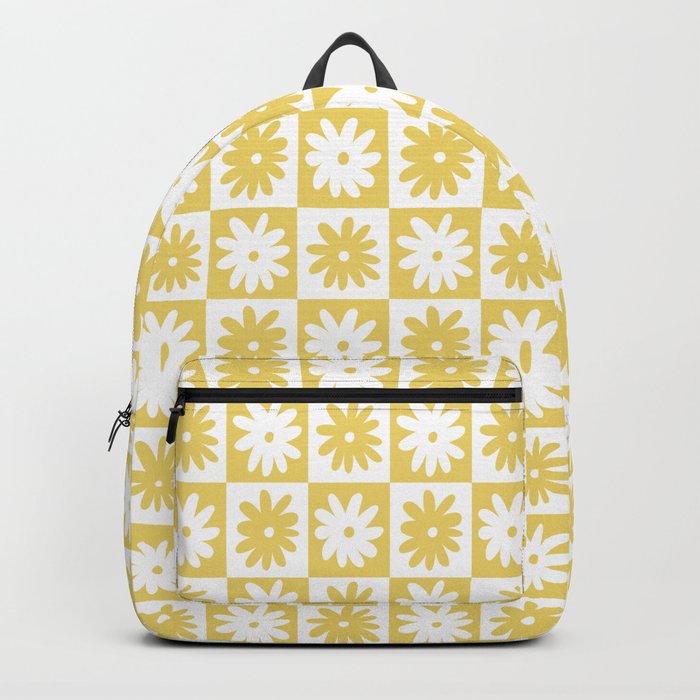 Yellow checkered backpack sale