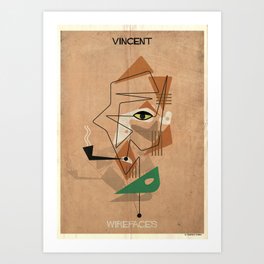 018_Vincent_wirefaces-01 Art Print