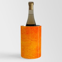 Orange Sunset Textured Acrylic Painting Wine Chiller
