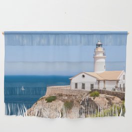 Spain Photography - Lighthouse By The Beautiful Blue Ocean Wall Hanging