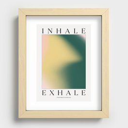 Breathe Art, Inhale Exhale - Green Recessed Framed Print