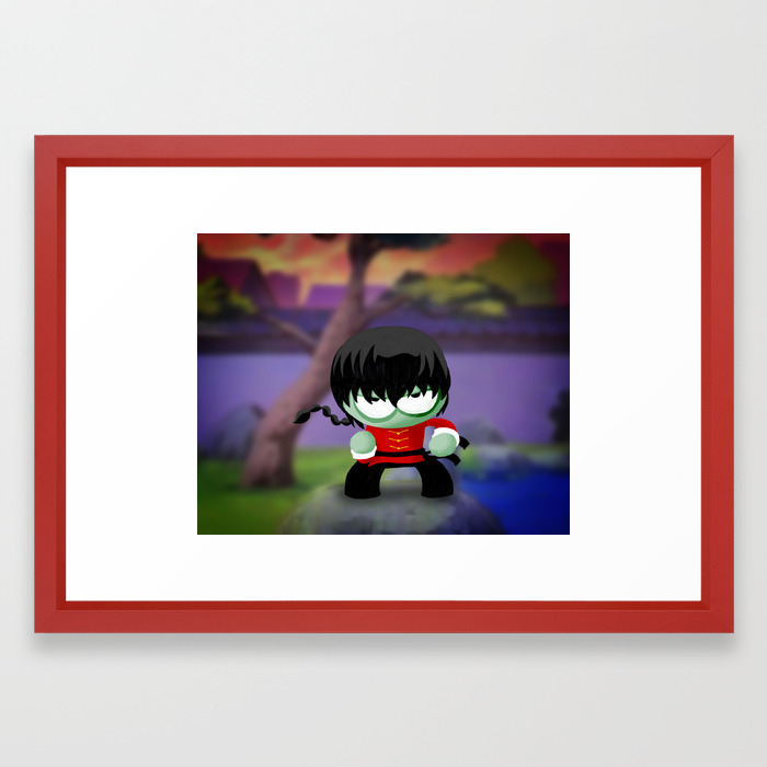 Ranma Saotome Framed Art Print By Acordara Society6 Expert martial artist who was born male, but a curse from falling into a magic spring make him turn into a girl. society6