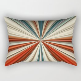 Conical Gradient Stripe Explosion Teal Copper Mix Rectangular Pillow