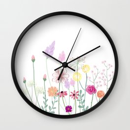 Flowers,plants,botanical art Wall Clock