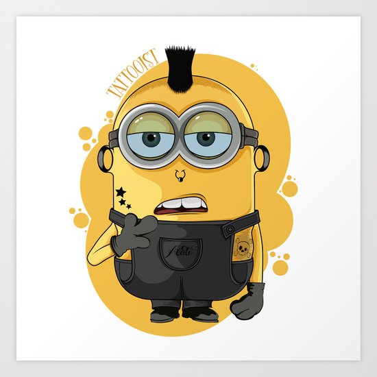 Minion Tattooist Art Print