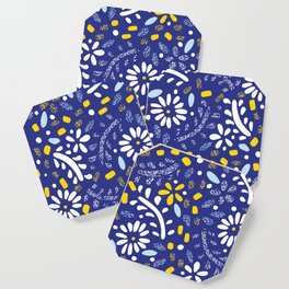 Yellow & Blue Mosaic Patter Coaster