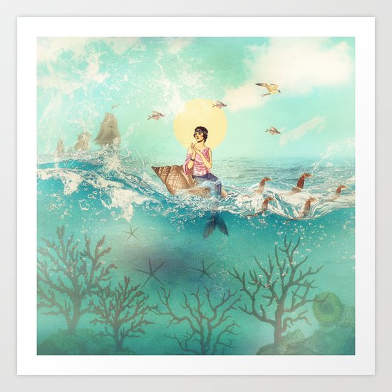 The Queen Mermaid Art Print