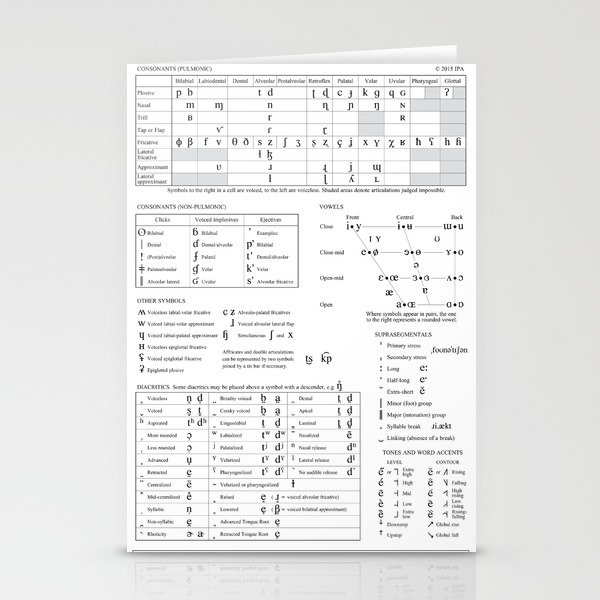 International Phonetic Alphabet Ipa Stationery Cards By Fabianb Society6