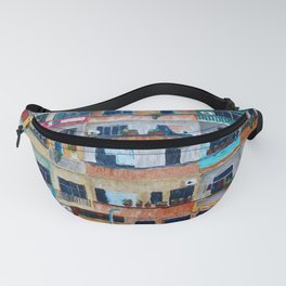 Apartment living  Fanny Pack | Acrylic, Macauapartment, Earthycolors, Palettepainting, Painting, Buildingfacade 