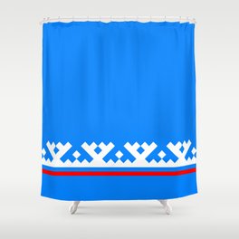 flag of Yamalo-Nenets Okrug Or Yanao Shower Curtain