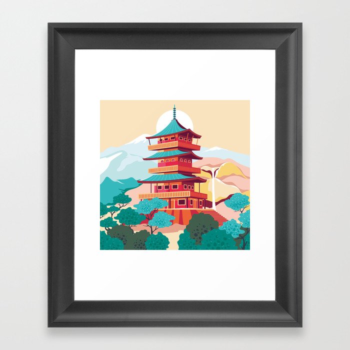 Japanese Castle Framed Art Print