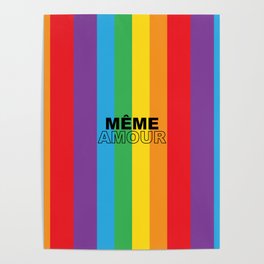65 MCMLXV LGBT Même Amour Rainbow Stripe Pattern Poster