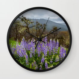Lupines On Bald Hill Wall Clock