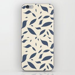 Minimalistic scattered leaf pattern iPhone Skin