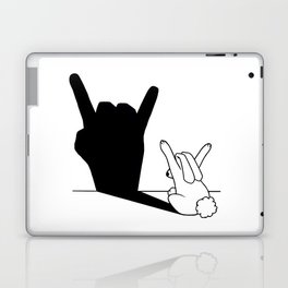 Rabbit Rock and Roll Hand Shadow Laptop Skin