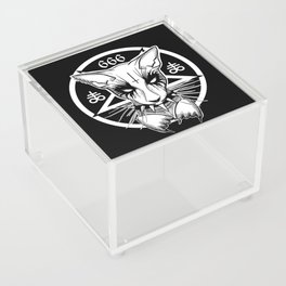 Black Metal Cat Acrylic Box