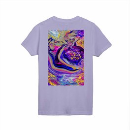 Abstract Alcohol Ink Marble Design - Colorful Swirls and Patterns Kids T Shirt