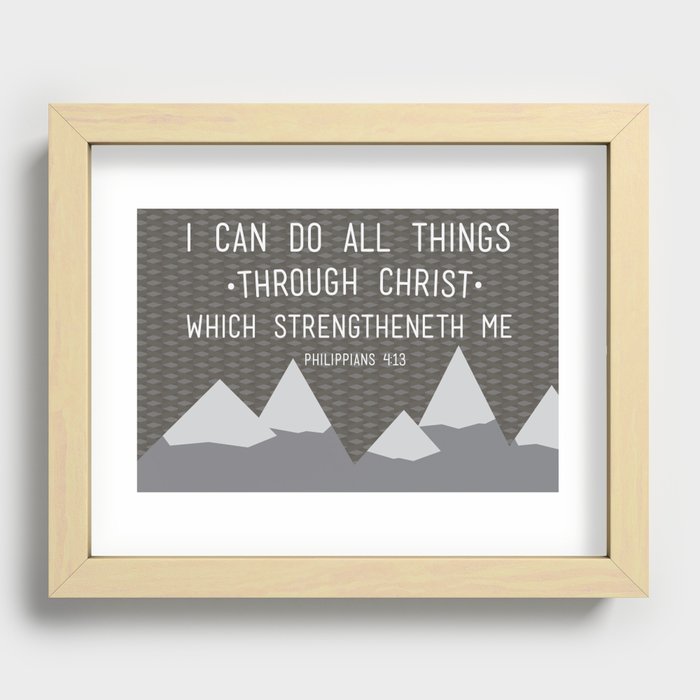 I CAN // Philippians 4:13 Recessed Framed Print