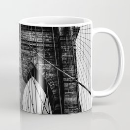 New York City black and white Brooklyn Bridge Coffee Mug