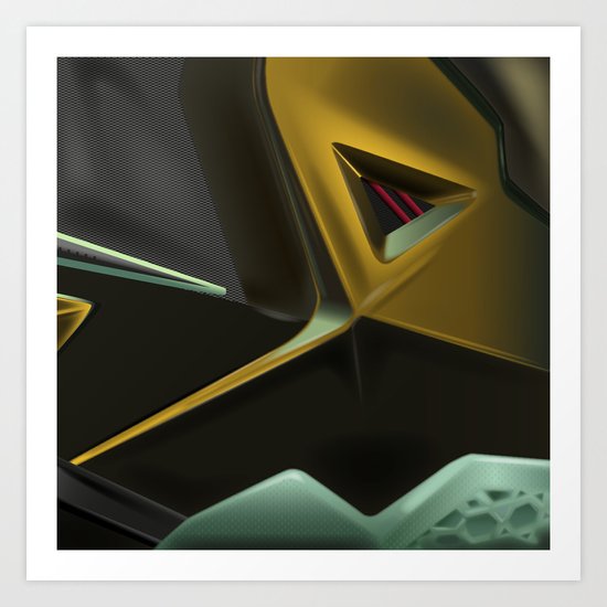 ABSTRACT SNEAKER KING JAMES 11 Art Print