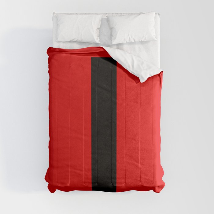 letter L (Black & Red) Comforter